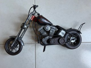 Moto Chopper Decorativa Metal