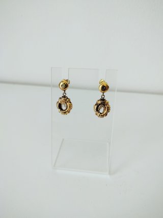 Pendientes de estilo isabelino plata 925 baño oro