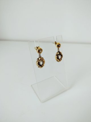 Pendientes de estilo isabelino plata 925 baño oro