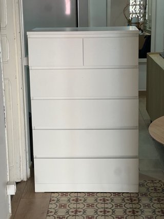 Cómoda MALM de 6 cajones color blanco de Ikea