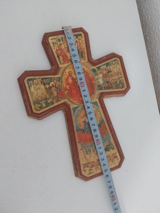 Cruz de Madera Iconos Santísima Trinidad
