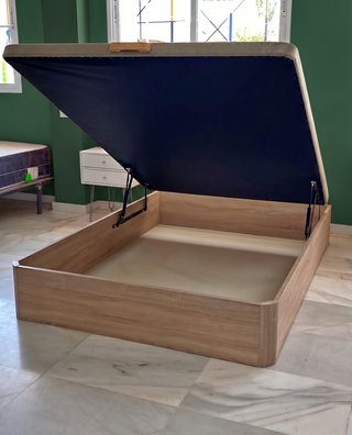 Canapé abatible madera y tela - envio gratis