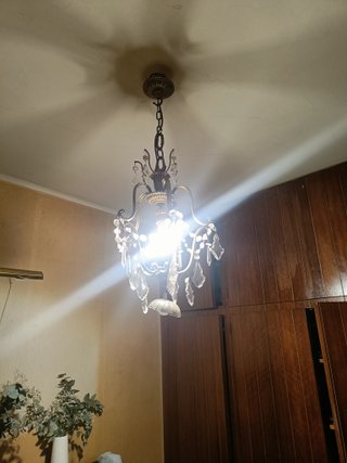 Lámpara de techo farol con cristales