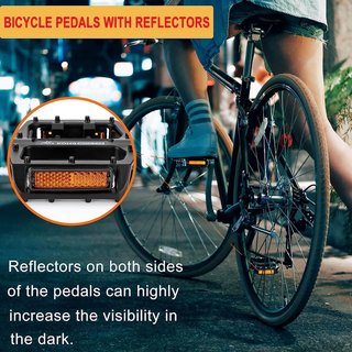 Pedales Bici Aluminio Antideslizantes Reflectores