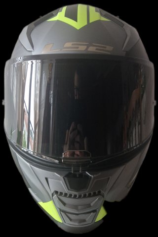 Casco Moto Vector II Carbon Negro/Amarillo Talla