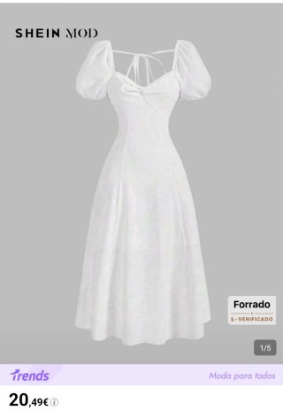 Vestido largo TS blanco