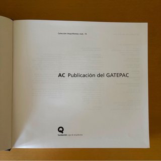 Libro AC Publicación del GATEPAC Arquitectura