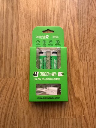 Pilas AA Recargables con cable tipo c