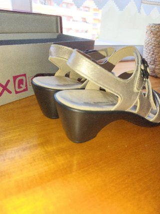 Sandalias Romika Plateadas Talla 37