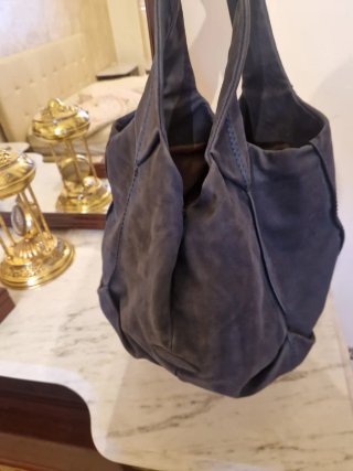 Borsa Tod's Grigia Pelle Scamosciata