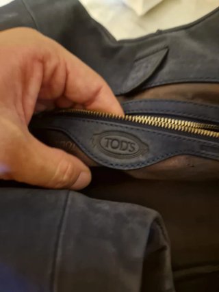 Borsa Tod's Grigia Pelle Scamosciata