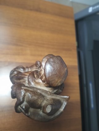 Antica scultura in legno intagliata a mano