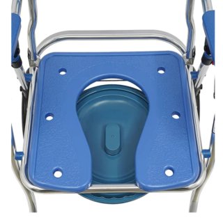 Silla de ducha con WC,ruedas,plegable,Nueva a estr