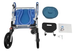 Silla de ducha con WC,ruedas,plegable,Nueva a estr