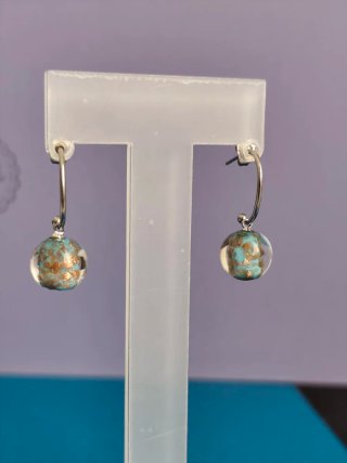 Lote 9 PARES  Pendientes Murano Oro