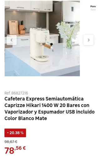 Cafetera Express Semiautomática Caprizze Hikari