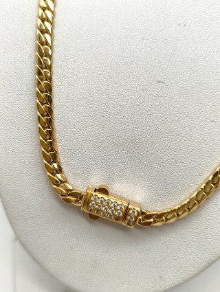 ORO NUEVO 18KT Cadena Cubana 5mm 45cm largo