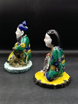 Pareja figuras japonesas porcelana