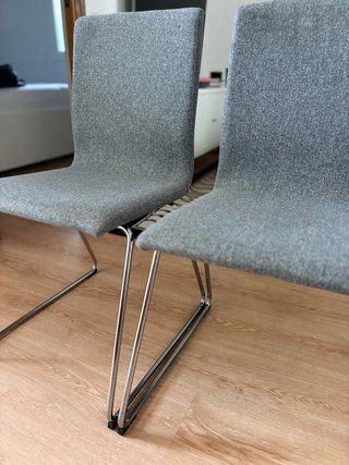 2 Sillas Comedor IKEA Volfgang Gris/Cromado
