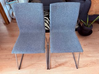 2 Sillas Comedor IKEA Volfgang Gris/Cromado