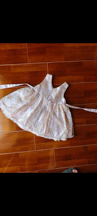 Vestido princesa bebé rosa con lazo 18M