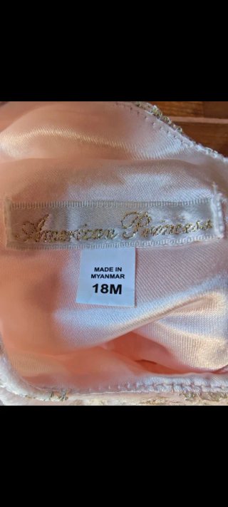 Vestido princesa bebé rosa con lazo 18M