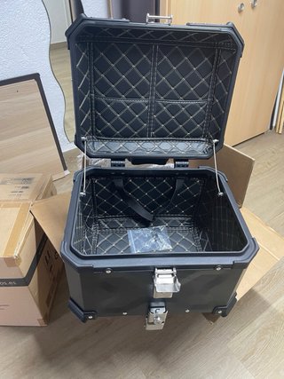 Maleta Moto 45L VEVOR Aluminio Negro