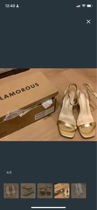 Sandalias tacón doradas