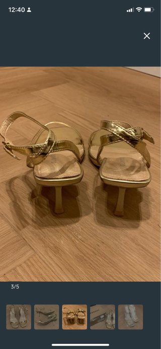 Sandalias tacón doradas