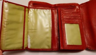 Monedero tarjetero rojo
