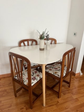 Conjunto mesa y 4 sillas comedor