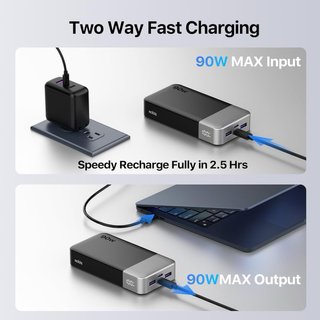 NUEVO! Power Bank 90W 20000mAh + 2 Cables