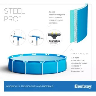 Piscina Bestway Steel Pro MAX 305x76 cm Azul