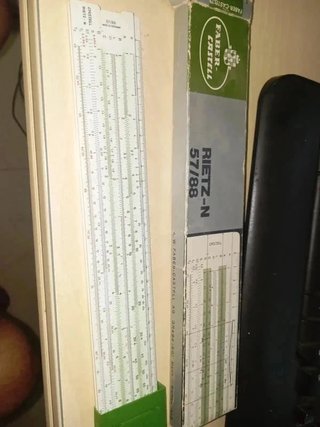 Regla de cálculo vintage Faber-Castell Rietz-N