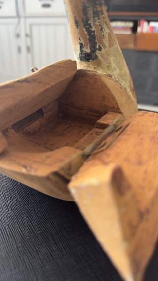 Pato de madera vintage con sorpresa