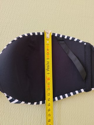 Top bikini rayas azul marino y blanco