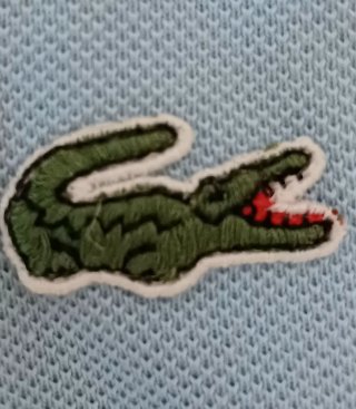 Polo Lacoste Talla 7 Azul Original Francés