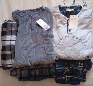 2 Pijamas Hombre SARA PIJAMAS XXL invierno