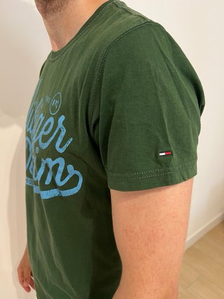Camiseta Hilfiger Denim Verde Talla L