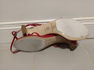 Sandalias Malababa Piel Roja Talla 38