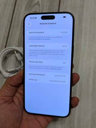 iPhone 15 Pro Max 256Gb 94% Bat. IGUAL A NUEVO