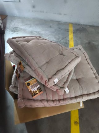 Cuscino per schienale e seduta per pallet Home Creation beige nuovo