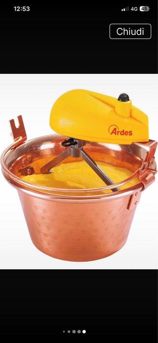 Paiolo per polenta in rame nuovo no scatola