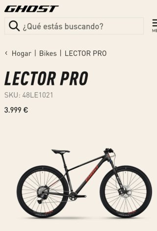 Bicicleta de Montaña Ghost Lector Pro