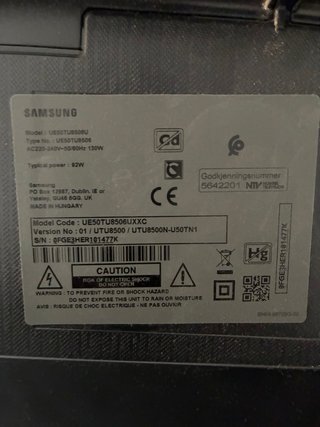 Samsung TV 50 4K Smart TV TU8506