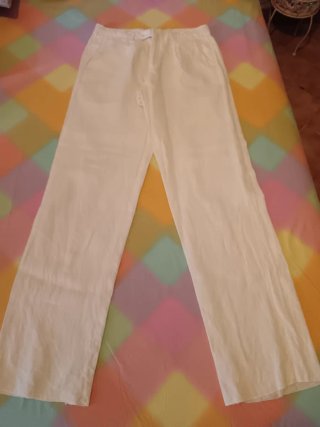 Coppia pantaloni in lino uomo neri