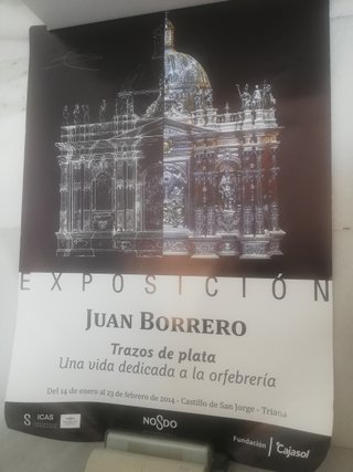 Cartel Exposición Juan Borrero Trazos Plata 2014