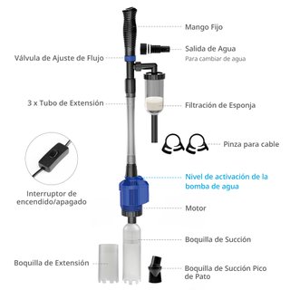 Aspirador Acuario NICREW 3 en 1