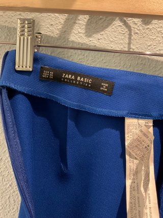 Falda mini Zara azul klein T.XS