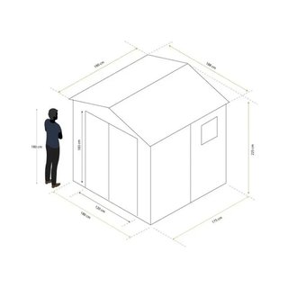 Caseta de jardín de resina Isabella beige 3,57 m²